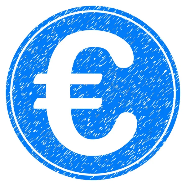 Euro Coin Grunge Icon — Stock Vector