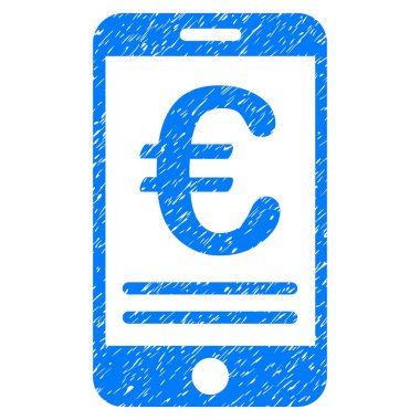 Euro mobil bankacılık Grunge simgesi