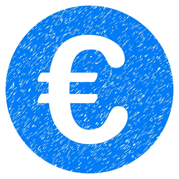 Euro Coin Grunge Icône — Image vectorielle