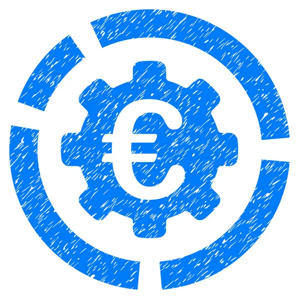 Euro Diagramme Configuration Grunge Icône — Image vectorielle