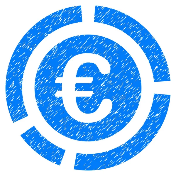 Ícone do Grunge diagrama financeiro euro —  Vetores de Stock
