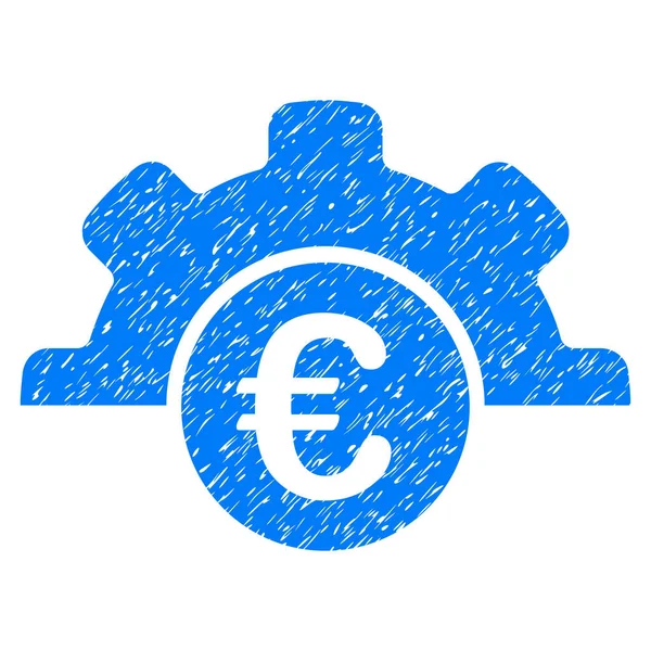 Euro Technology Grunge Icon — Stock Vector