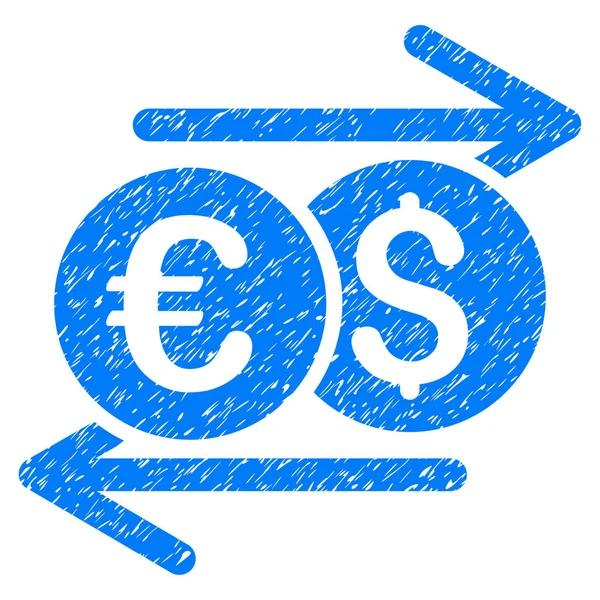 Currency Exchange Grunge Icon — Stock Vector