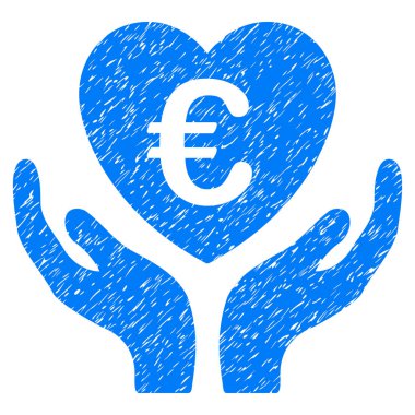 Euro bakım el Grunge simgesi
