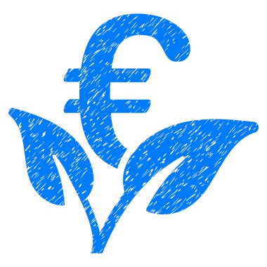 Euro başlangıç Filiz Grunge simgesi