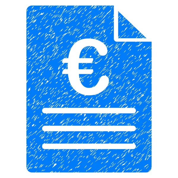 Euro Document Icône Grunge — Image vectorielle