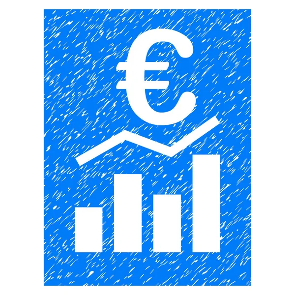 Euro försäljning rapportikon Grunge — Stock vektor