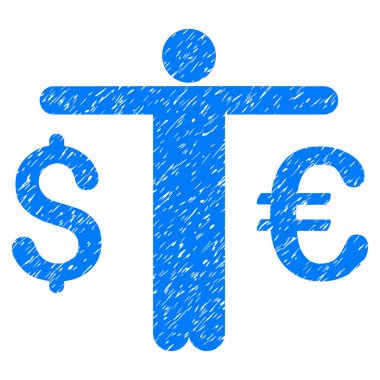 Para birimi tüccar Grunge simgesi