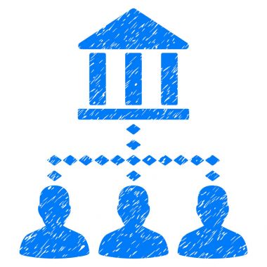 Banka Binası istemci bağlantıları Grunge simgesi