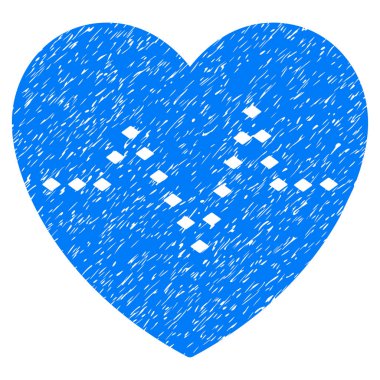 Noktalı kalp nabız Grunge simgesi