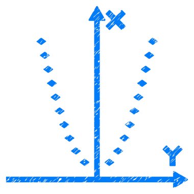 Noktalı parabol arsa Grunge simgesi