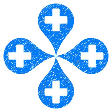 Hastane harita işaretleri Grunge simgesi