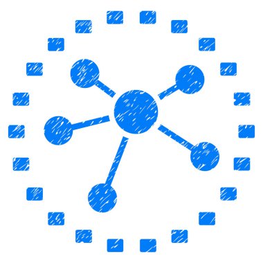 Noktalı bağlantı diyagramı Grunge simgesi