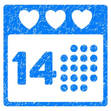 Sevgililer aşk gün Grunge simgesi