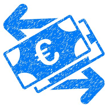 Euro banknot ödemeler Grunge simgesi
