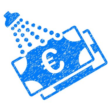 Euro Para Çamaşırhane Grunge simgesi