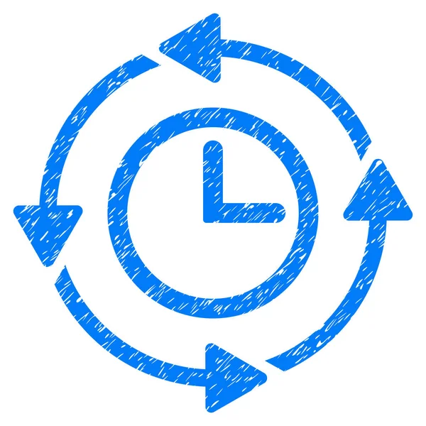 Wayback Machine Clock Grunge Icon — стоковый вектор