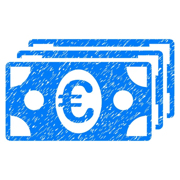 Euro Banknotes Grunge Icon — Stock Vector