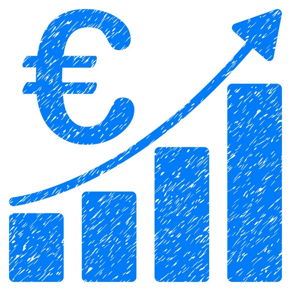 Euro diagram Grunge ikon — Stock Vector