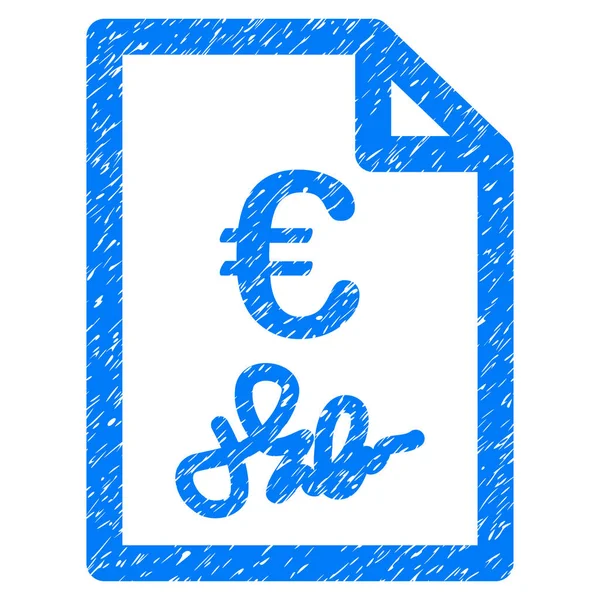 Euro Invoice Grunge Icon — Stock Vector