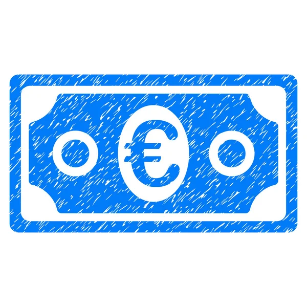 Євро банкнота гранж значок — стоковий вектор