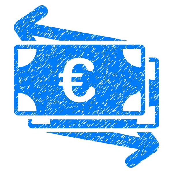 Euro dinheiro transferência Grunge Ícone —  Vetores de Stock