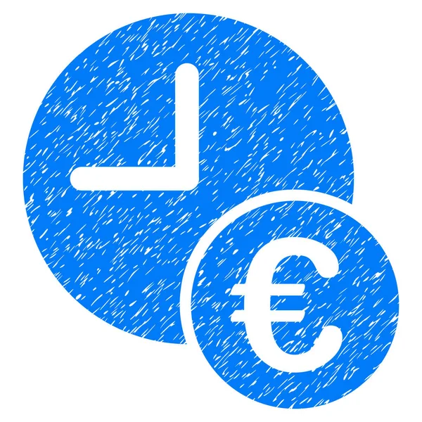 Euro Recurring Payments Grunge Icon — Stock Vector