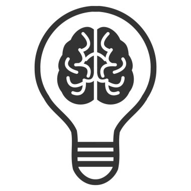 Fikir ampul vektör simgesi