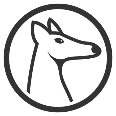 Yuvarlak Fox kafa vektör simgesi