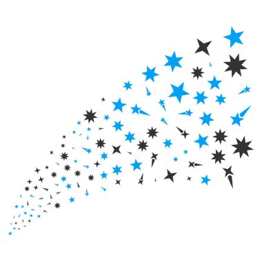 Konfeti yıldız kaynak akışı