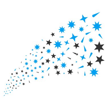 Konfeti yıldız kaynak akışı