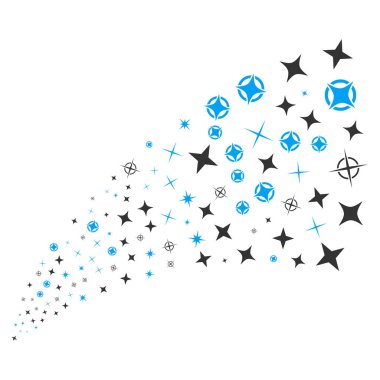 Konfeti yıldız kaynak akışı