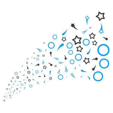 Konfeti yıldız kaynak akışı