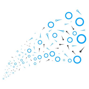 Konfeti yıldız kaynak akışı