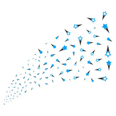 Konfeti yıldız kaynak akışı