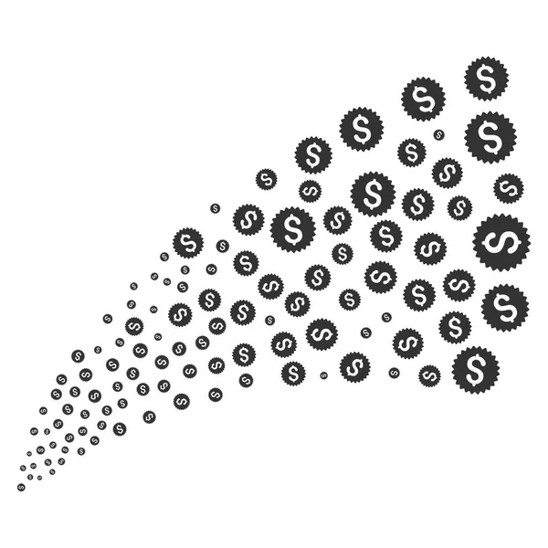 銀行シール ソース ストリーム — ストックベクタ