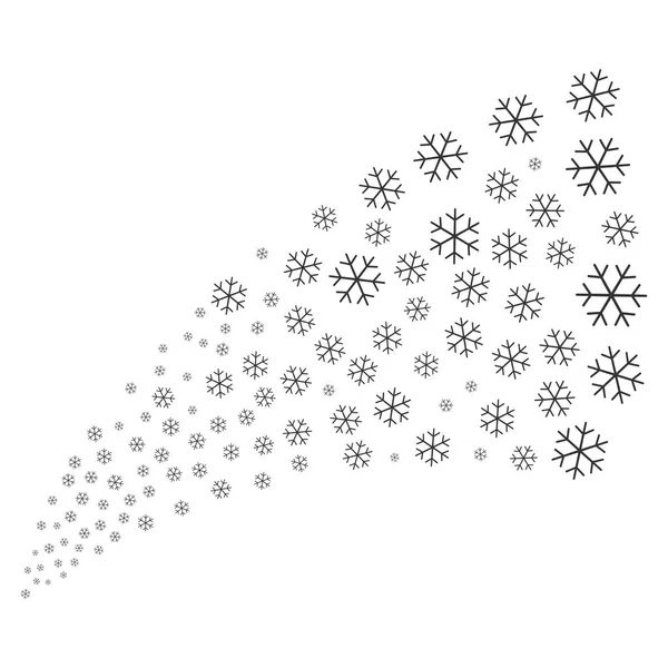Ροή πηγής νιφάδα χιονιού — Διανυσματικό Αρχείο