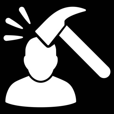 Kafa şok vektör simgesi