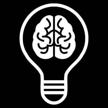 Fikir ampul vektör simgesi