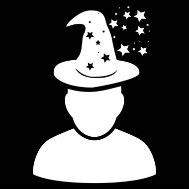 Sihirli kişi vektör simgesi