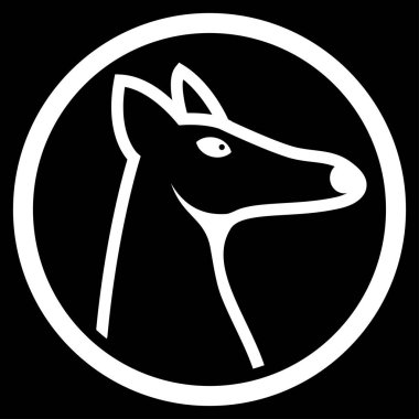 Yuvarlak Fox kafa vektör simgesi