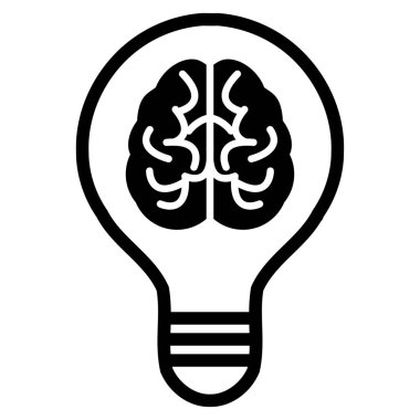 Fikir ampul vektör simgesi