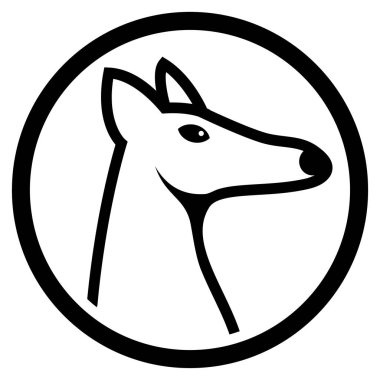 Yuvarlak Fox kafa vektör simgesi