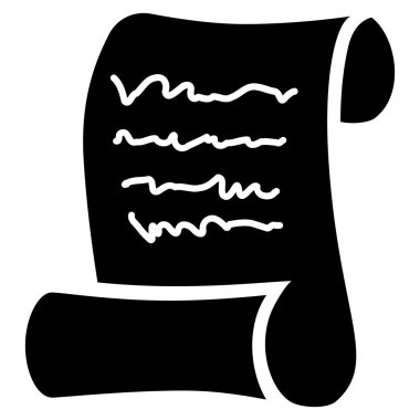 Komut dosyası Roll vektör simgesi