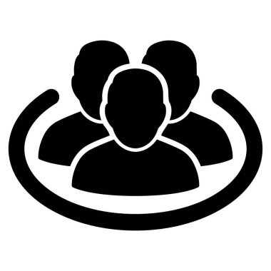 Sosyal yüzük vektör simgesi