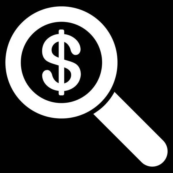 Auditoria Financeira Loupe Vector Icon — Vetor de Stock