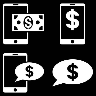 Mobil mali denge vektör düz Icon Set