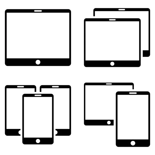 Conjunto de iconos planos de vectores para dispositivos móviles — Archivo Imágenes Vectoriales