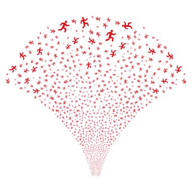 Kaynak koşan adam akışı simgeleri