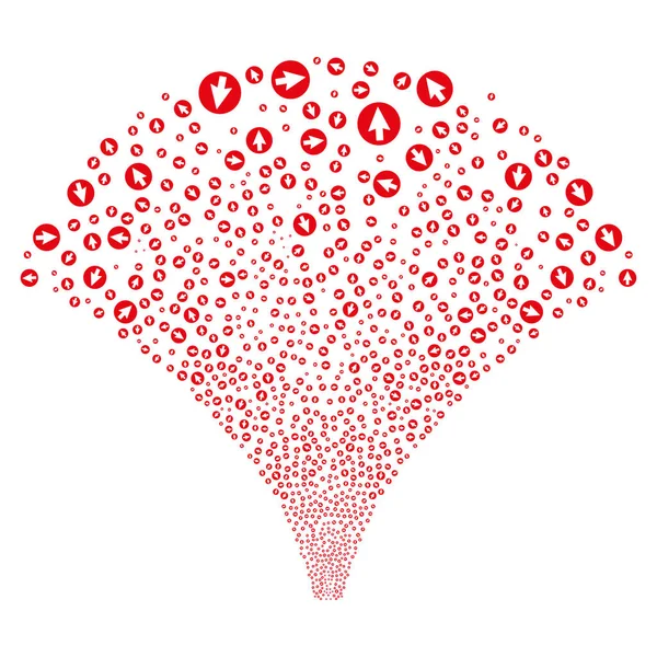 Kaynak akışı yuvarlak ok simgeleri